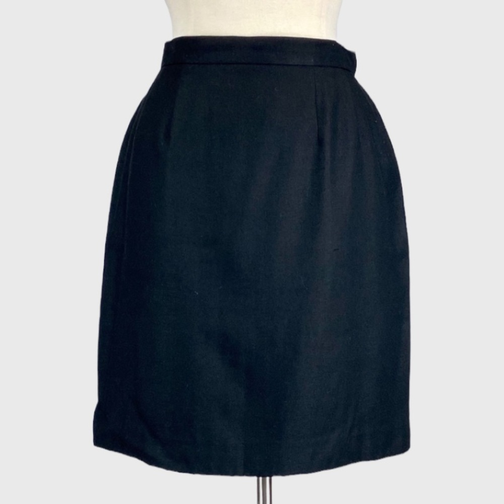 Carlisle Womens Black Pencil Skirt Wool Blend Classic Career size 10